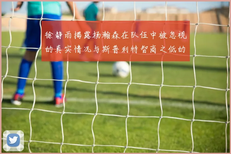 徐静雨揭露杨瀚森在队伍中被忽视的真实情况与斯普利特智商之低的尴尬真相